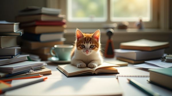Télétravail avec un chat : trouver le bon panier de bureau pour cohabiter sereinement